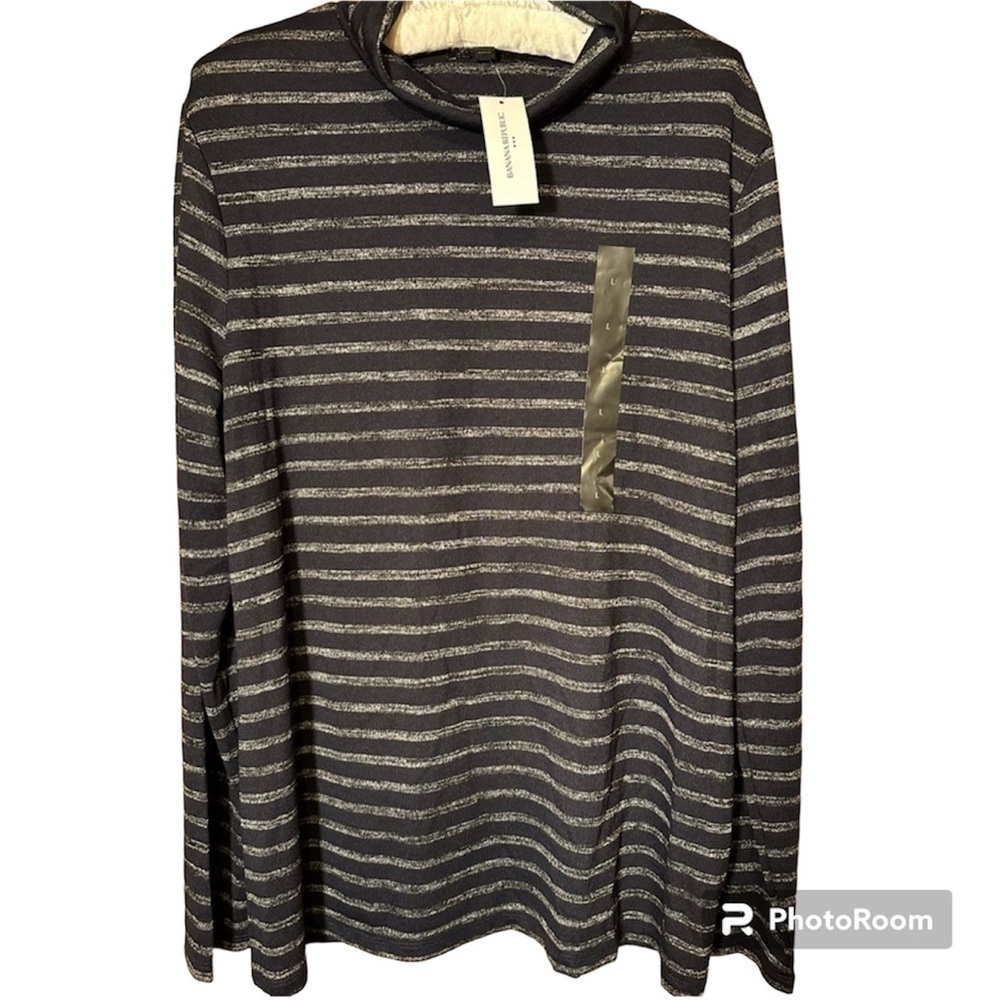 NWT Banana Republic mock turtleneck knit long sleeve top size large